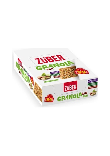 Züber Antep Fıstıklı Granola Bar 15 x 25 G