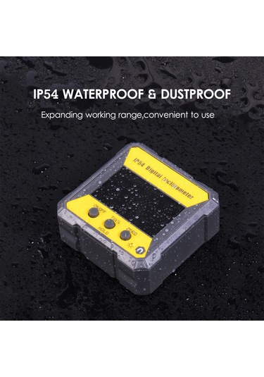 Maiyame Dijital Eğim Ölçer - 4x90 Hassas Açı Ölçümü, Lcd Ekran, Mıknatıslı, Su Geçirmez Ip54