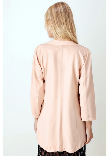 Armonika Kadın Bej Cepli Oversize Ceket Arm-26k001005