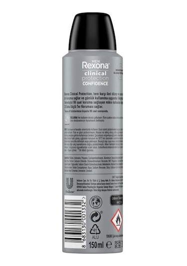 Rexona Men Confidence Erkek Sprey Deodorant 150 ML