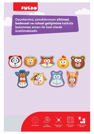 Puedo Manyetik Eşleştirme Oyunu - Match The Half