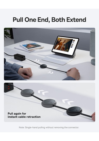 Baseus Free2pull Mini Makaralı Usb-c To Usb-c 100w Hızlı Şarj Ve Data Kablosu, Siyah 100 Cm