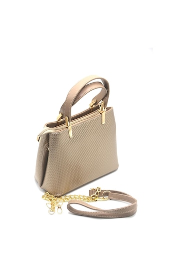 Armine 351 Kadın Deri Çanta Siyah - Altın