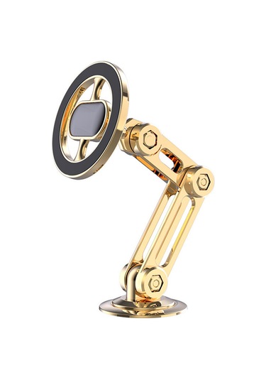 Tenfowee Evrensel 360 Dönebilen Manyetik Araç Telefon Tutucu - Güçlü Yapışkanlı, Katlanabilir, Sinyal Engellemez Altın