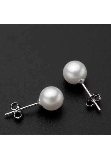 Brezza Lusso Jewelry Enesstore Gümüş Inci Bayan Küpe