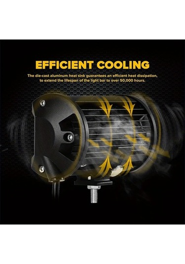 Xuweiwei 2pcs 4 Inç Kehribar Sarı Led Çalışma Lambaları Araç Kamyon Motosiklet Tekne Yüksek Parlaklık