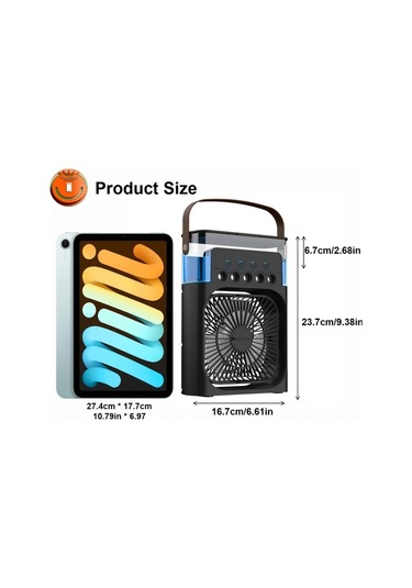 Xuweiwei Taşınabilir 600 Ml Çok Fonksiyonlu Yüksek Hızlı Rüzgar Soğutmalı Fan Usb Güçlü Sessiz Ofis Ev Açık Hava İçin İdeal Büyük Kapasiteli Tank