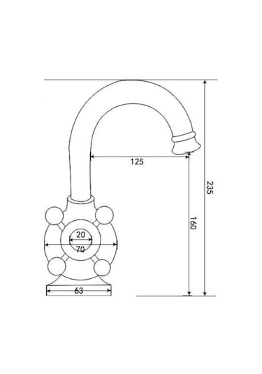 Orka Truva Lavabo Armatürü Roz - Tr1804r- Krom Rose