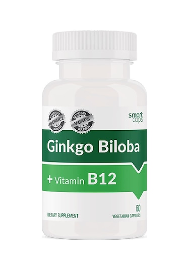 Smartcaps Gingko Biloba + B12 60 Kapsül