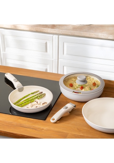 Emsan Easy Click 9 Parça Tencere Seti Gri