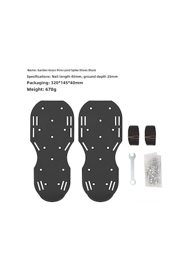 Mufunye Bahçe Toprak Gevşetici Botları: Plastik Tabanlı Çetin Çivi Desenli, Yeşil Alan Bakımı Ve Toprak Hazırlığı İçin Siyah Bahçe Botu