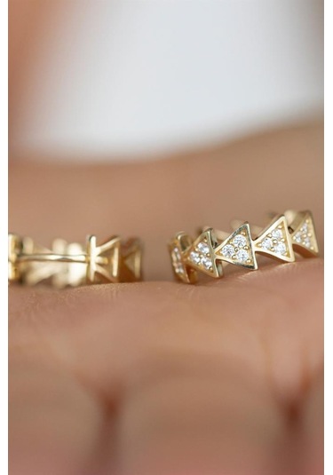 Altın Tasarım Küpe KGA0041