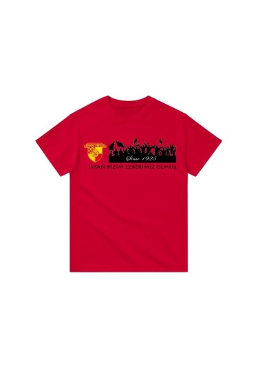 Göztepe İsyan Kısa Kollu Bisiklet Yaka T-shirt KIrmızı