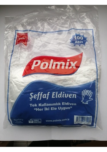 Polmix Şeffaf Eldiven 100'Lü