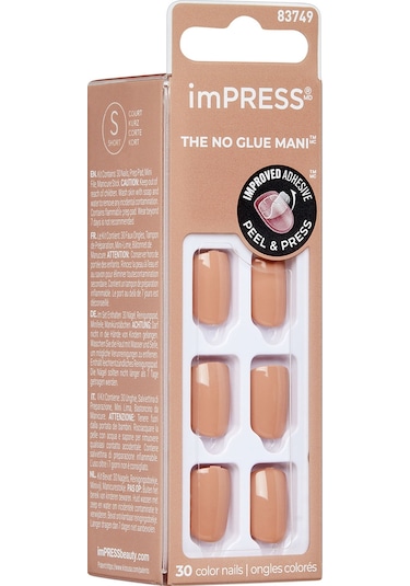 İmpress Color Kendinden Yapışkanlı Takma Tırnak Kısa Tarçın