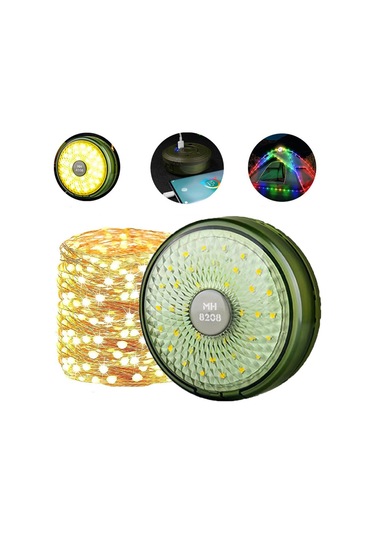 Büro Ev Ofis Aydınlatması İçin 10mt 8mod Şarjlı Led Göstergeli Hareketli Flaşör Işık Açık Gri