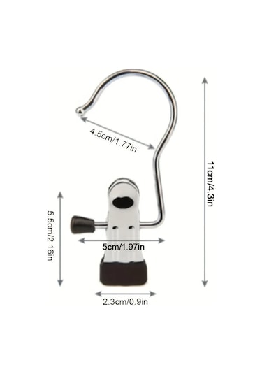 Klip Swift Paslanmaz Çelik Askı Kıyafet Kancası - 10 Adet Beyaz