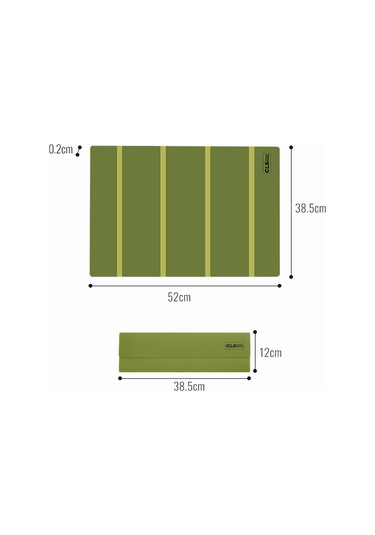 Homyl Kamp Masa Matı Katlanır Silikon Örtüsü Barbekü Yeşil Yeşil Çok Renkli