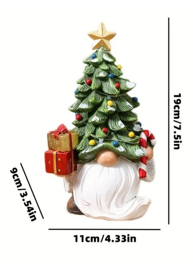 Kış Masası Noel Ağacı Süslemeleri İç Mekan Ev Dekorasyonu Noel Babalı Çam Ağacı 01