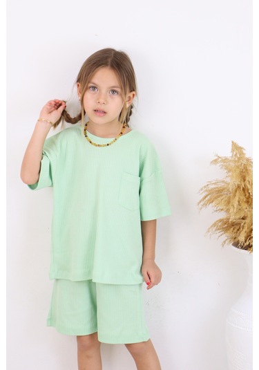 Raporlu İnterlok İkili Takım Fıstık Yeşili