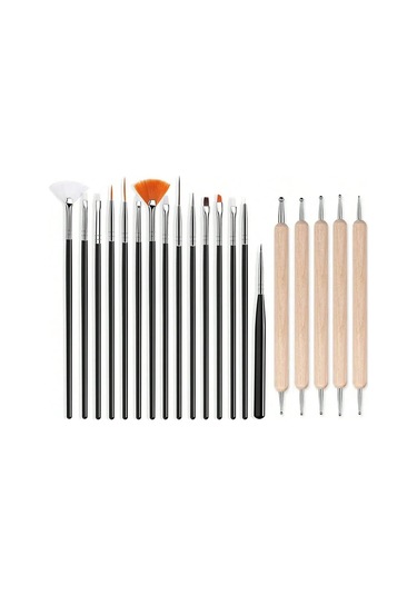 5/20 Adet Tırnak Resim Fırçaları Seti Profesyonel Tırnak Malzemeleri Akrilik Uv Jel Çizim Süsleyen Manikür Tasarım Araçları Aksesuar Fildişi