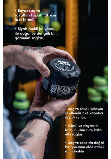 Beyaz Saç Sakal Kapatıcı Siyah Jel Jöle 300 Ml