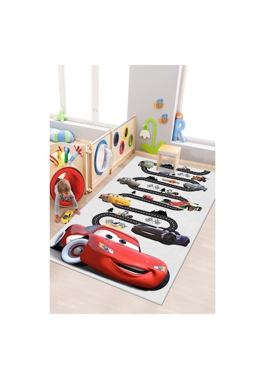 West Home Oyun Halısı Makinede Yıkanabilir Kaymaz Taban Leke Tutmaz Antibakteriyel Çocuk Odası Halısı Wh 502 Red