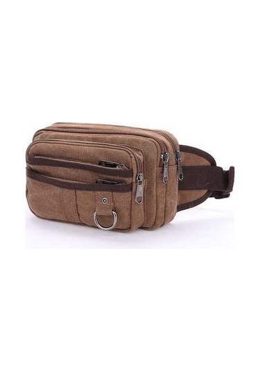 Maoyaya Shanshan Bel Çantası Omuz Askılı Erkek Sırt Çantası Kahverengi Kahverengi