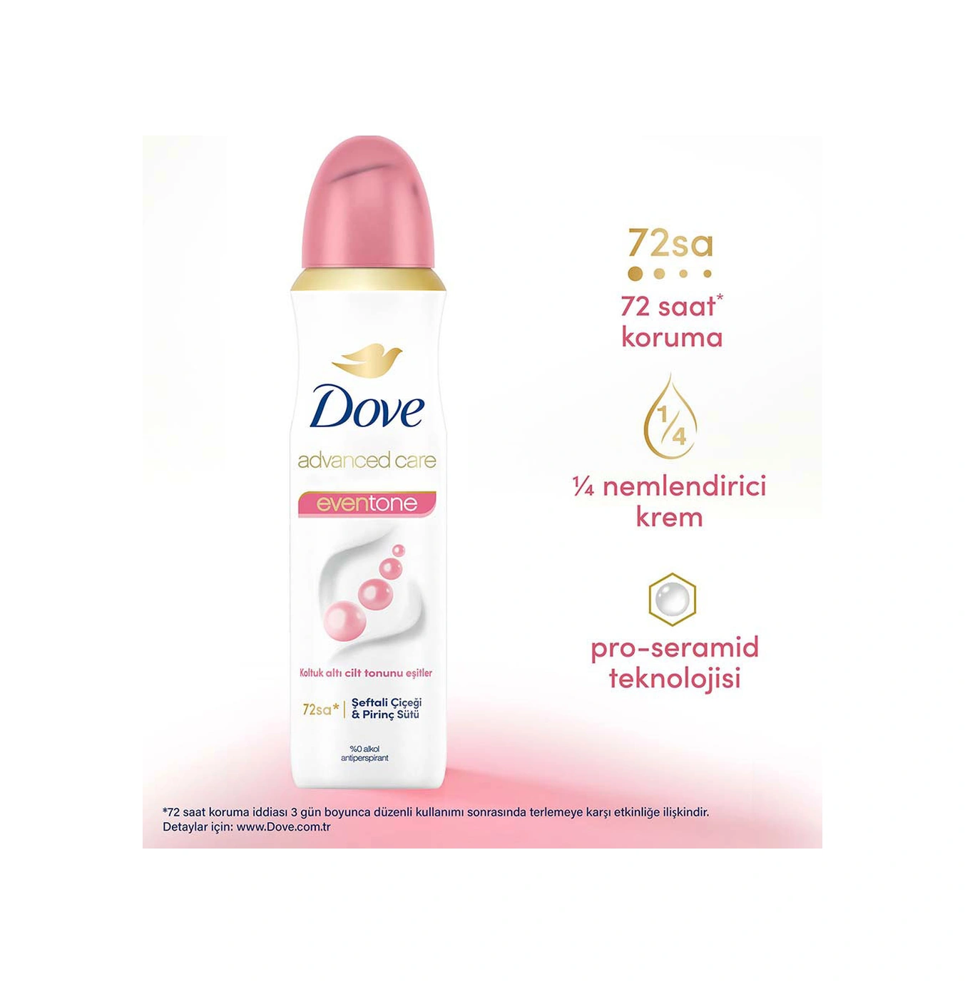 Dove Kadın Sprey Deodorant Eventone 72 Saat Koruma 150 Ml X3