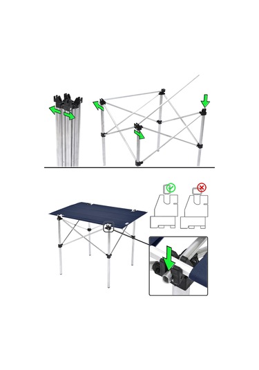 Exent 50x70 Cm Kamp Masası Katlanabilir Masa, Piknik Bahçe Balkon Plaj Masası, Taşıma Çantalı Masa-lacivert
