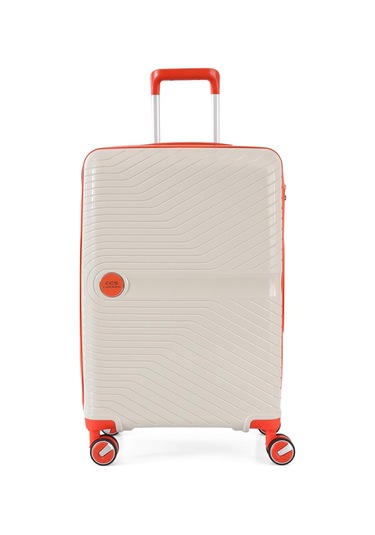 Ççs 5239 Polipropilen Büyük Boy Valiz Beyaz-turuncu Beyaz - Turuncu
