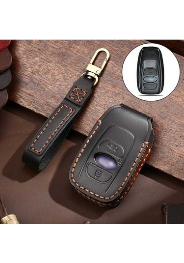 Wondernest Hallmo Subaru Forester Uyumlu Sığır Derisi Anahtar Kılıfı - Siyah