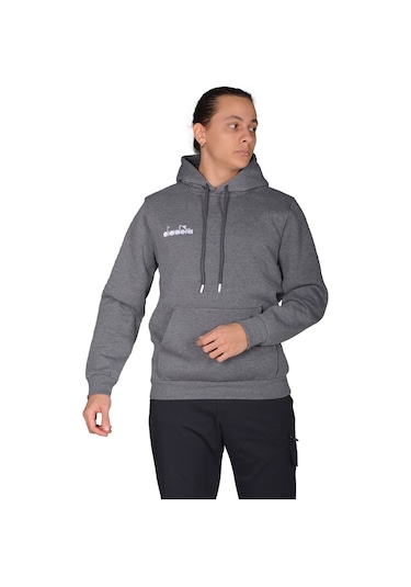 Diadora Bergamo - Erkek Antrasit Pamuklu Spor Sweatshirt Antrasit