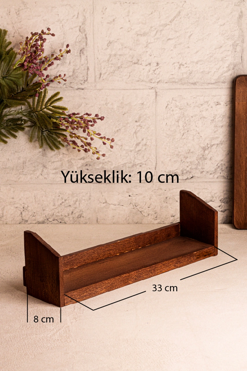 Mira Küçük - Standlı 4'lü Vakumlu Ahşap Kapaklı Cam Baharatlık Takımı Saklama Kabı Seti 210 Ml Ahşap