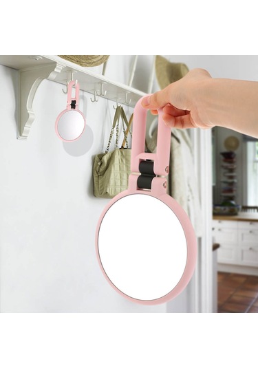 Qingmipy "katlanabilir Çift Taraflı Büyüteçli Makyaj Aynası - 15x Yakınlaştırma, Taşınabilir Ve Pratik" Beyaz