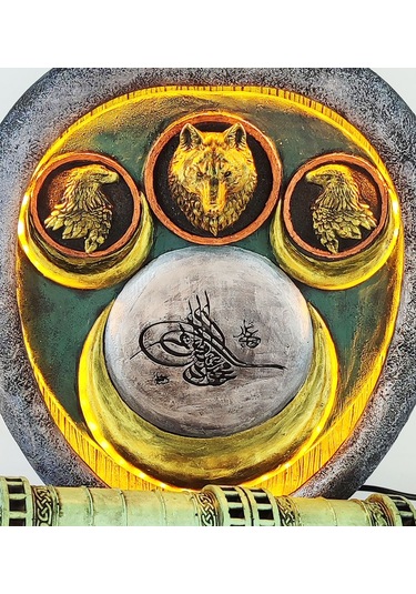 Sahi Topu Tuğra Dekoratif Işıklı Konik Tütsülük