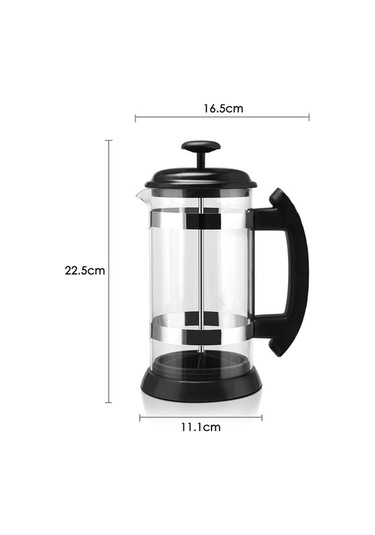 Dancemonkey Paslanmaz Çelik Fransız Presi - 1000ml Cam Demlik Kolay Kahve/çay Diğer