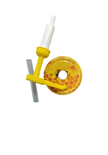 Lyson Kavanoz Tipi Bal Pompası, Sade, Ly-doz1 Beyaz - Sarı