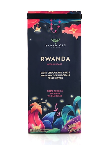 Barabicas Rwanda 100% Arabica Bourbon Medium Roast Çekirdek Kahve 250 G