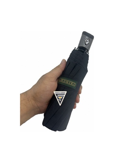 April A-216g A5 Su Geçirmez 10 Telli Tam Otomatik Şemsiye Siyah