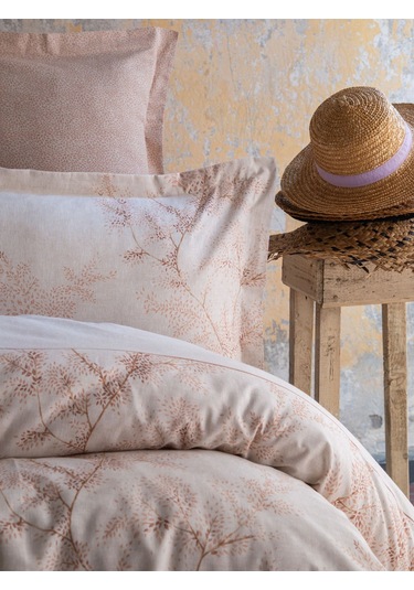 Senses Mila Nevresim Takımı Terakota Çift Kişilik Terakota