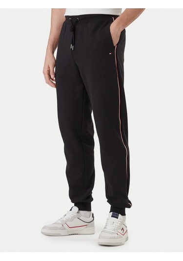 Tommy Hilfiger Mw0mw42882bds Global Stripe Erkek Eşofman Altı Siyah