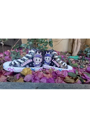 Scarpe Magiche Labubu Sneaker Kız Çocuk Ayakkabı 31-35 Numara Arası Işıksızdır Siyah
