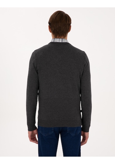 Pierre Cardin Erkek Antrasit Melanj Kazak /triko 50314190-vr081 Antrasit Melanj