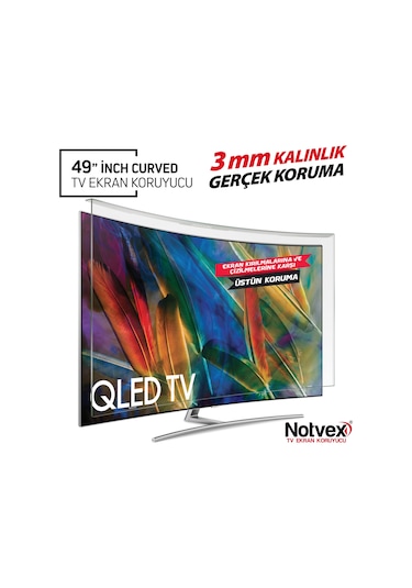 Notvex 49 İnç 124 Ekran Curved Tv Ekran Koruyucu / 3 MM Kalınlık