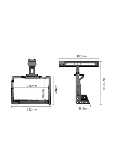 Ayex C19 Cage, Kamera Kafesi Fujifilm XT2, XT3 Uyumlu (Fujifilm X