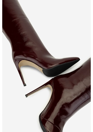 Valmenti Kadın Hakiki Deri Topuklu Çizme 820 396 Bn Czm Sk24-25 Brd Krsk Rgn Bordo