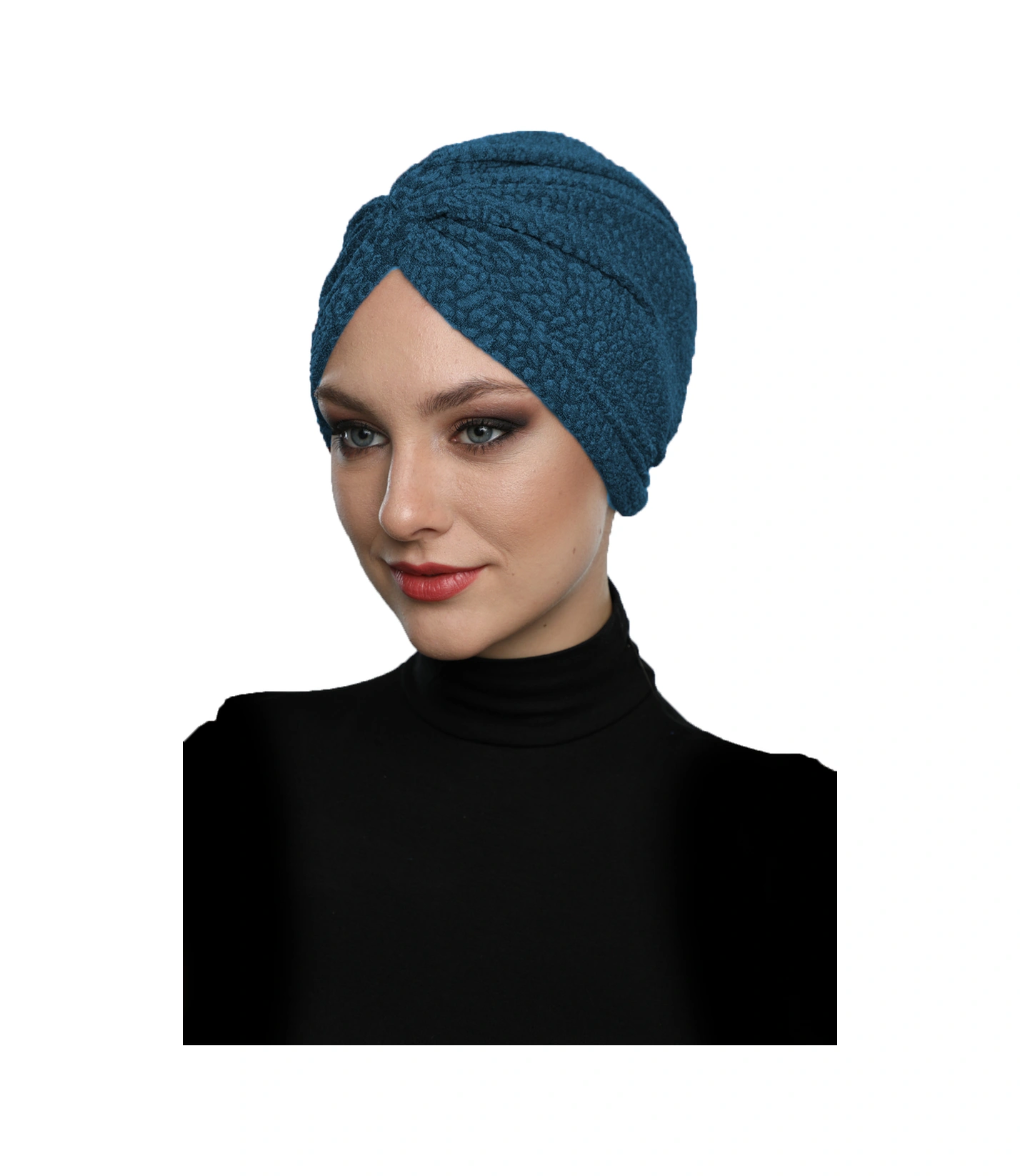 Brokar W Petrol Hazır Türban Tesettür Bone Petrol