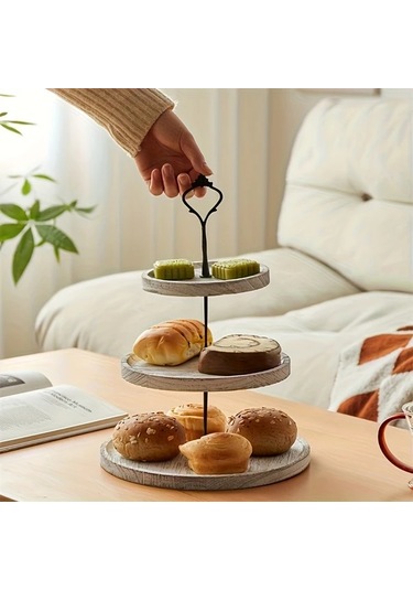 Willowhaven Eski Beyaz 2-3 Katlı Rustik Ahşap Kek Standı Pasta Sunumu Parti Dekor