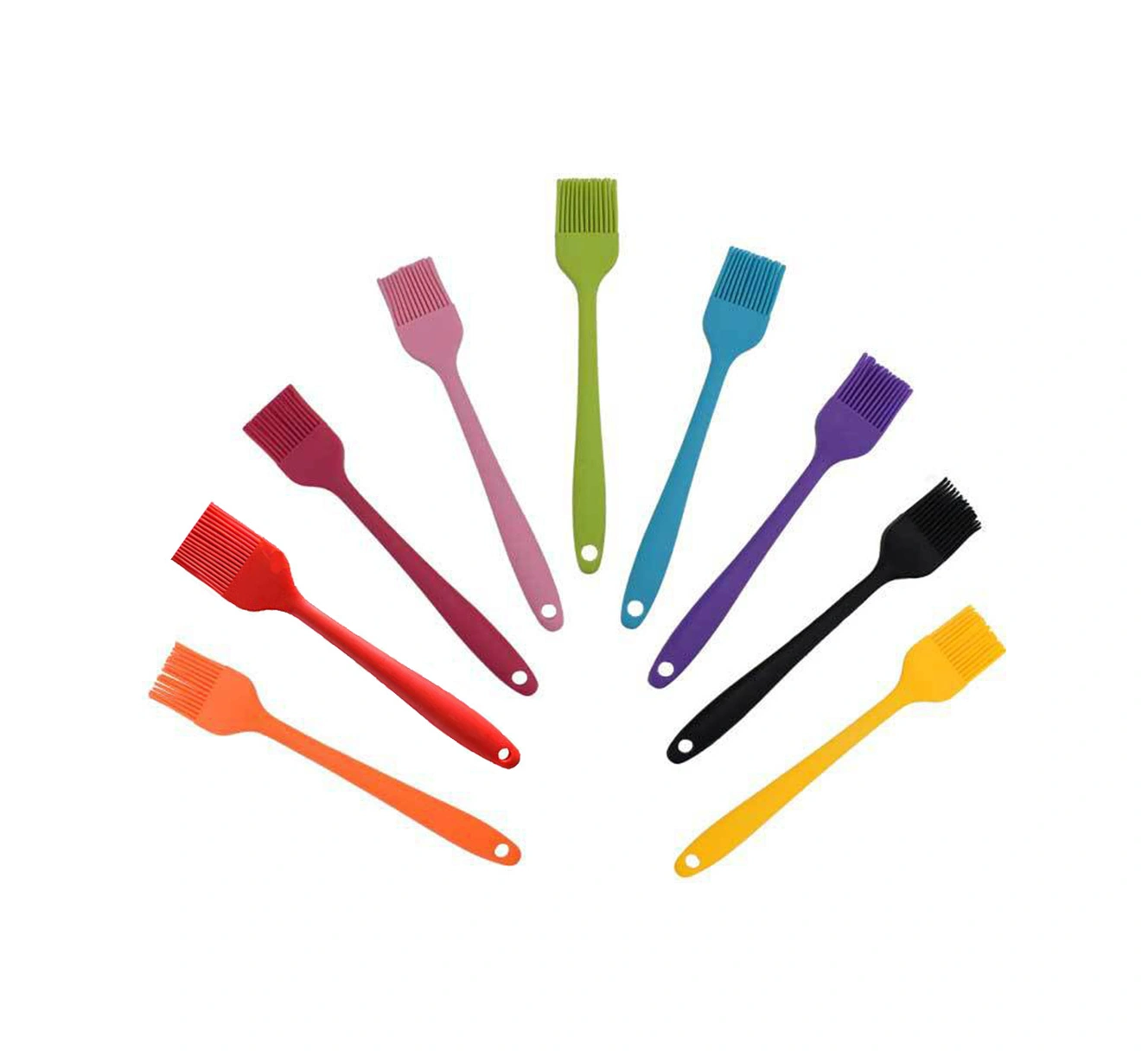 Youmex Yüksek Sıcaklığa Dayanıklı Silikon Yağlı Fırça - Mutfak, Barbekü, Pastane İçin Çok Amaçlı Besin Dereceli Fırça Gül Kurusu Çok Renkli